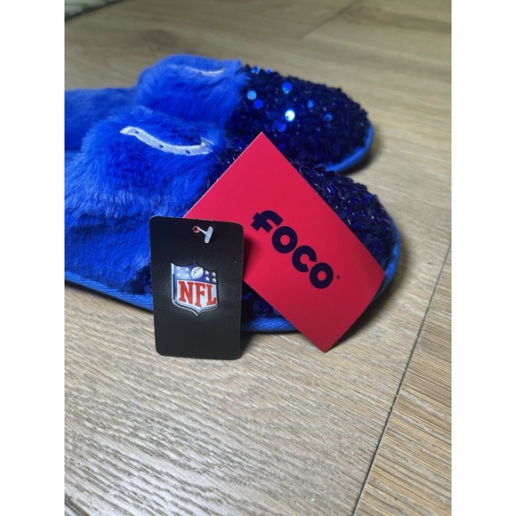 Women's NFL Indianapolis Colts FOCO Blue Slippers Size 7-8 New - Picture 4 of 8